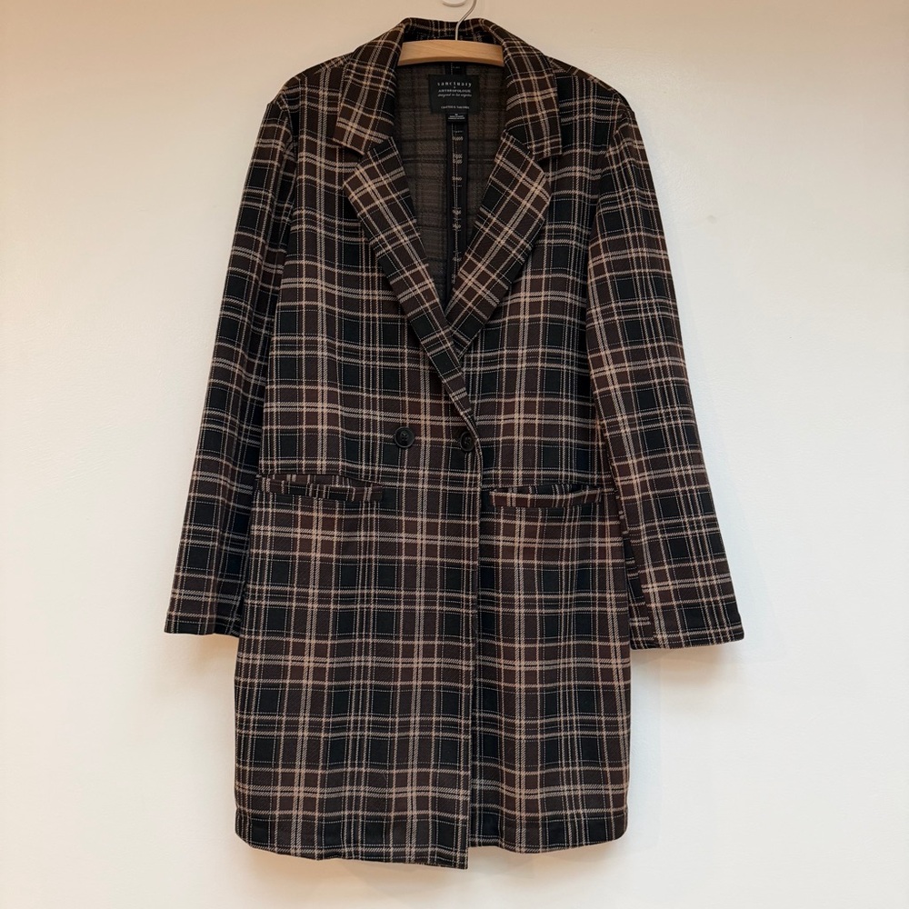 Anthropologie Sanctuary Plaid Jacket Size  M